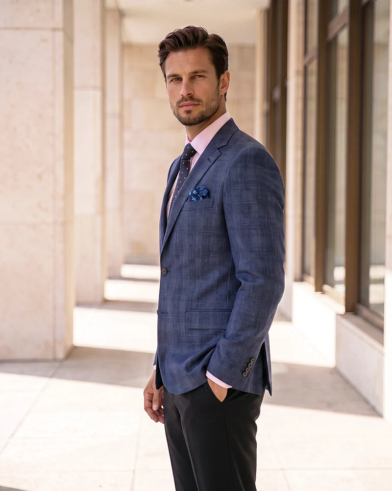 Single Breasted Blazer Lightweight Sport Coat