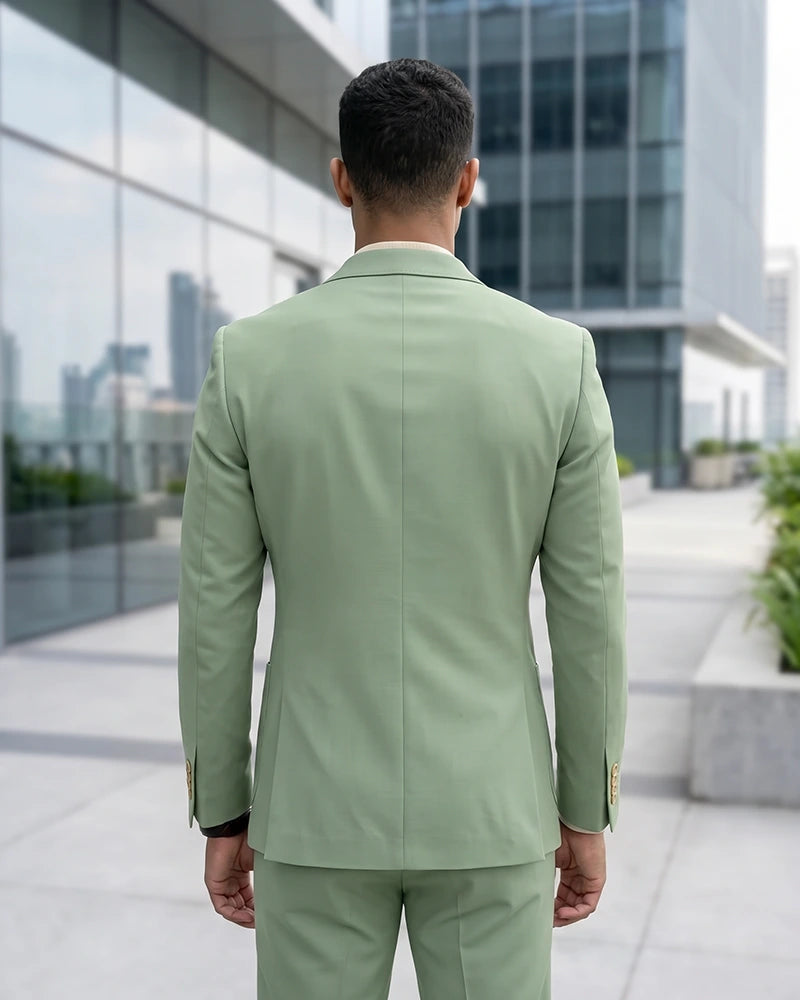Minimalist Plain Business 2 Piece Suit