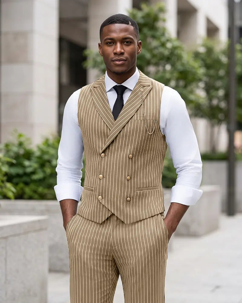Formal Retro Pinstripe Ensemble