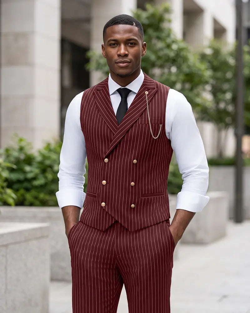 Formal Retro Pinstripe Ensemble