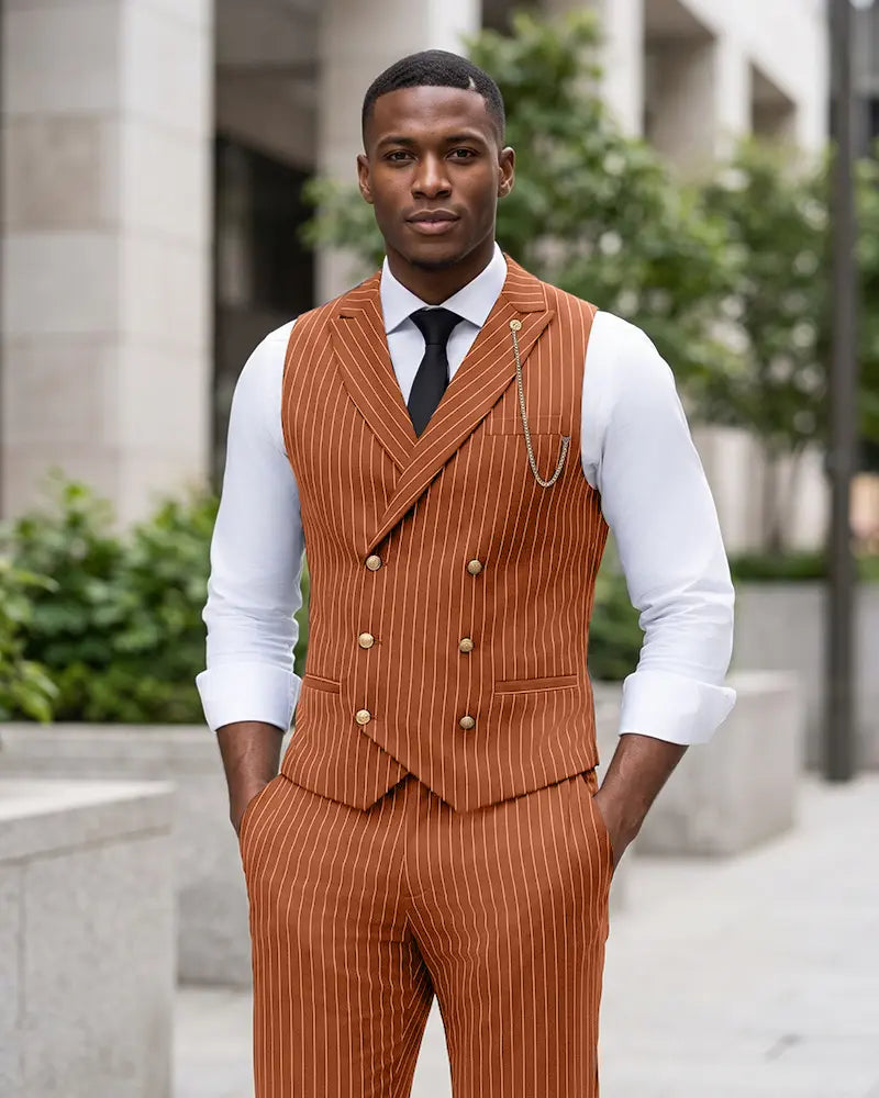 Formal Retro Pinstripe Ensemble