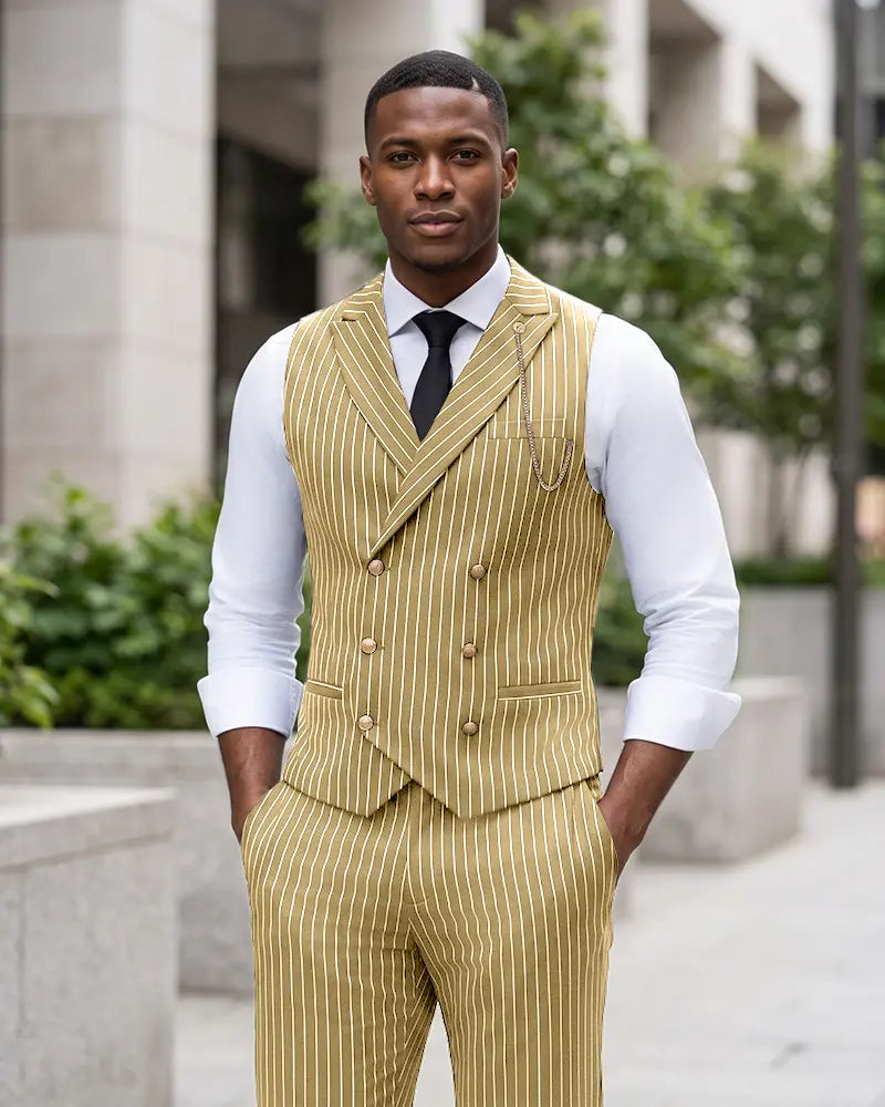 Formal Retro Pinstripe Ensemble