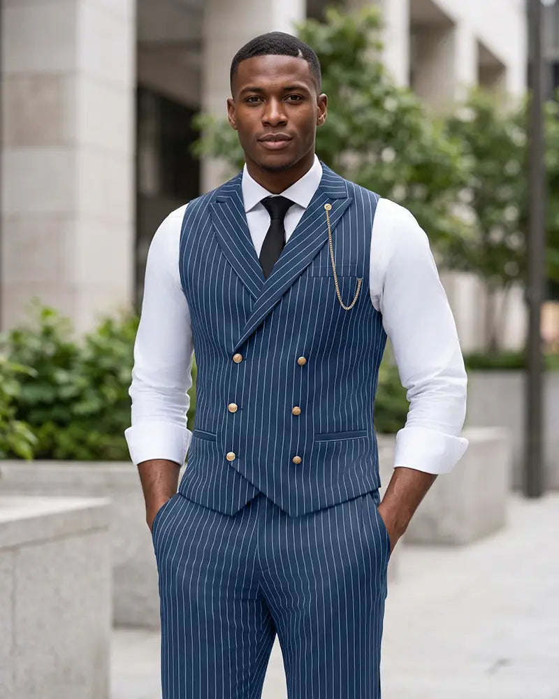 Formal Retro Pinstripe Ensemble