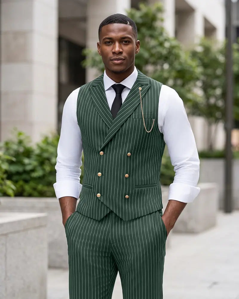 Formal Retro Pinstripe Ensemble