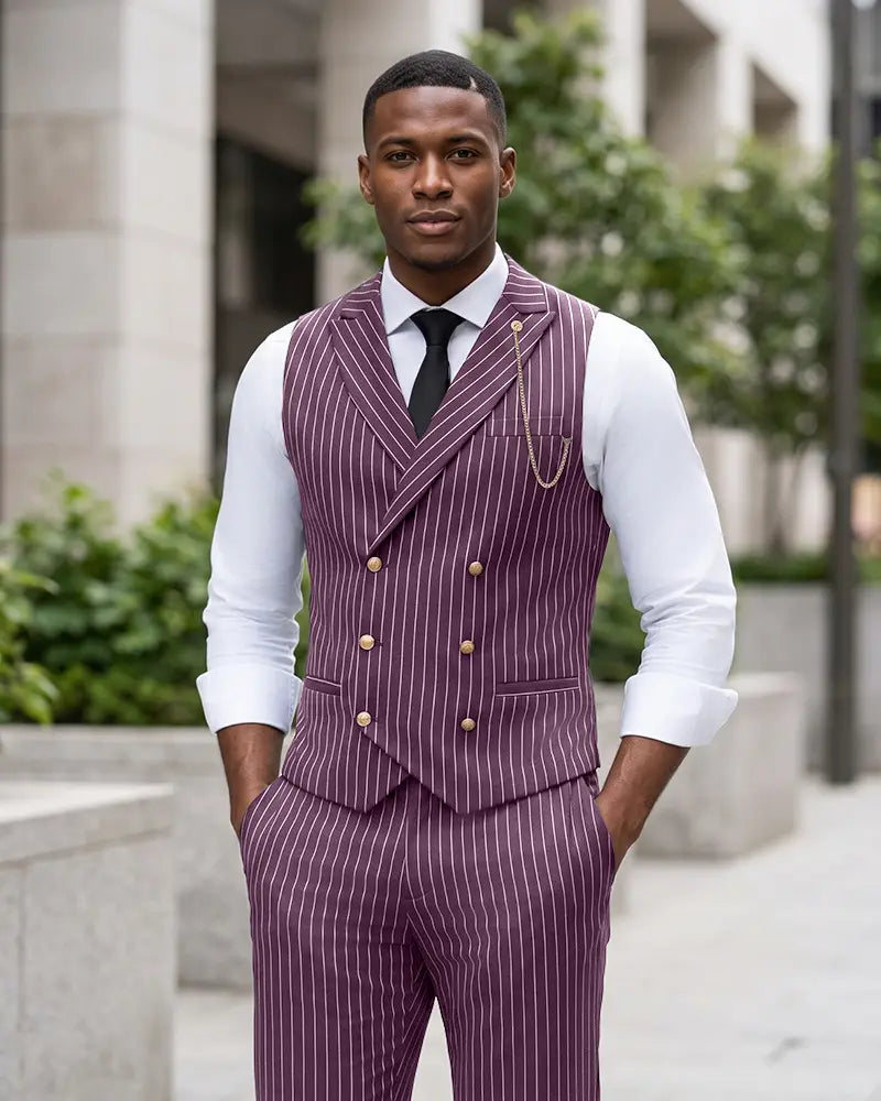Formal Retro Pinstripe Ensemble