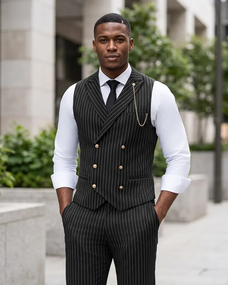 Formal Retro Pinstripe Ensemble
