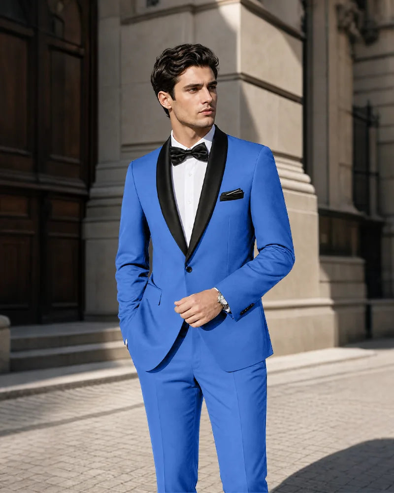 Shawl Lapel Tuxedo 2 Piece Suit