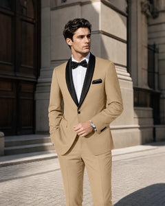 Shawl Lapel Tuxedo 2 Piece Suit