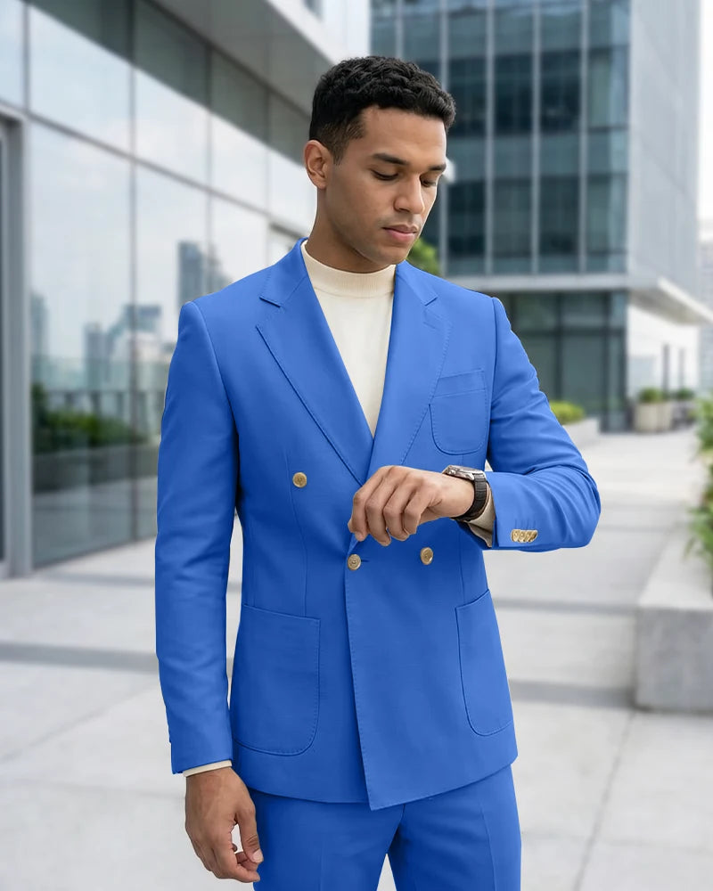 Minimalist Plain Business 2 Piece Suit