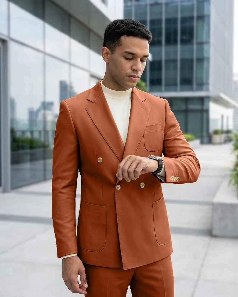 Minimalist Plain Business 2 Piece Suit