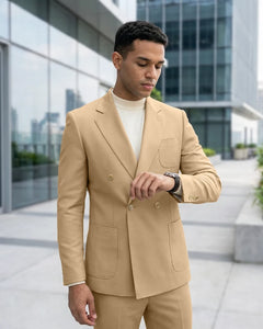 Minimalist Plain Business 2 Piece Suit