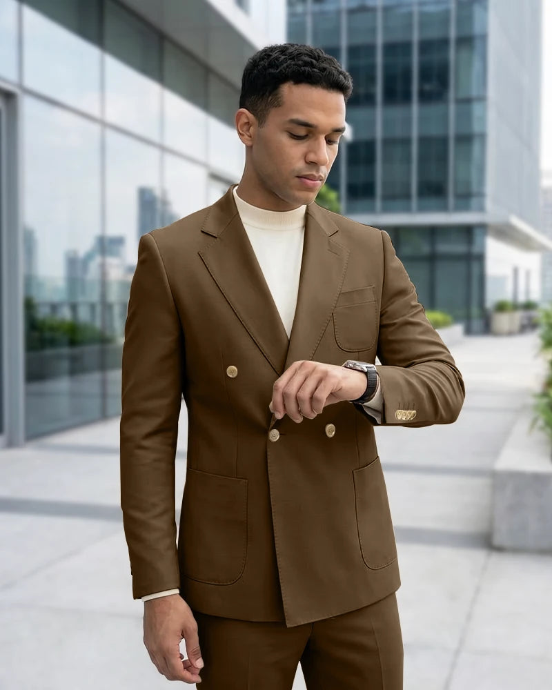 Minimalist Plain Business 2 Piece Suit