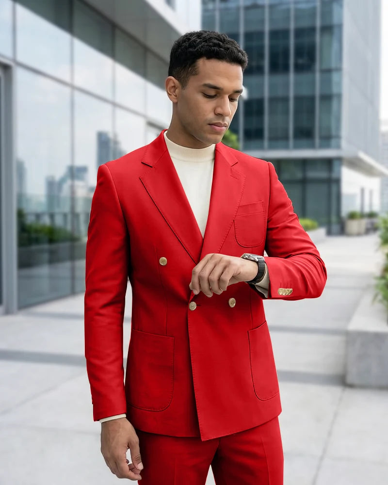 Minimalist Plain Business 2 Piece Suit