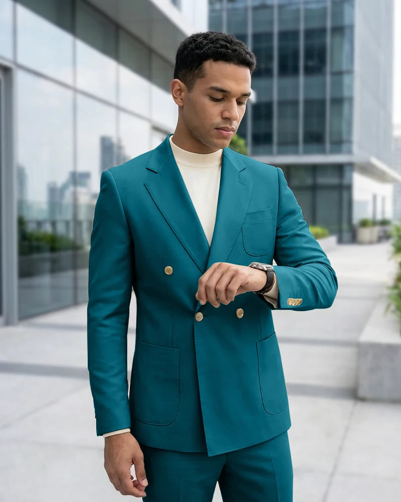 Minimalist Plain Business 2 Piece Suit
