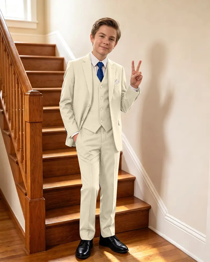 Stylish 3 Piece Suit Boys Formal Outfit For Special Events