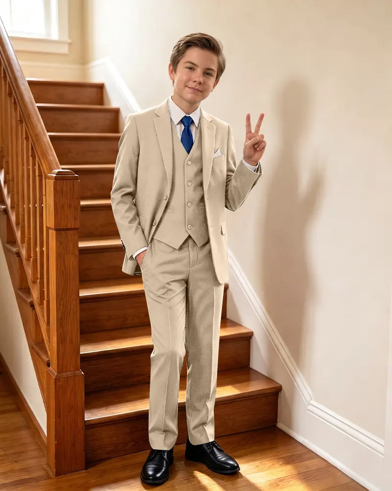 Stylish 3 Piece Suit Boys Formal Outfit For Special Events