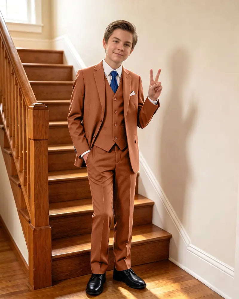 Stylish 3 Piece Suit Boys Formal Outfit For Special Events