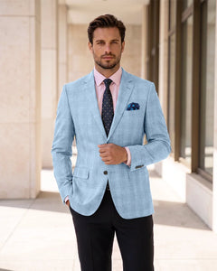 Single Breasted Blazer Lightweight Sport Coat