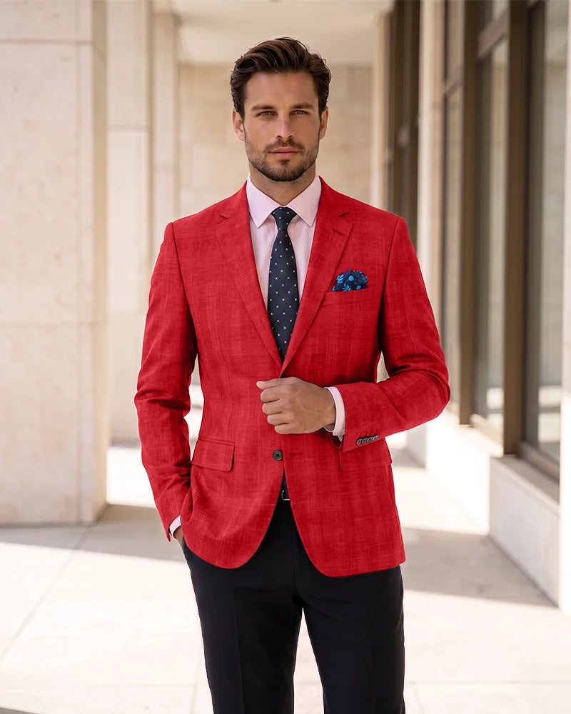 Single Breasted Blazer Lightweight Sport Coat