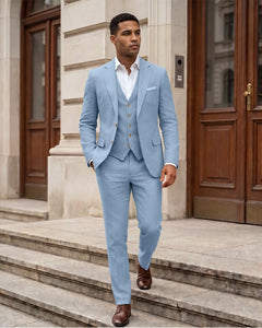 Notch Lapel 2 Button Men 3 Piece Suit