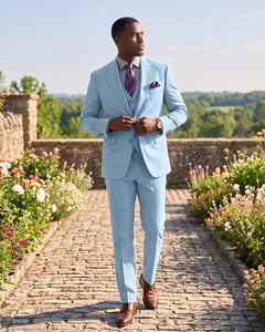 Formal 3 Piece Wedding Suit Slim Fit Outfit for Groomsmen