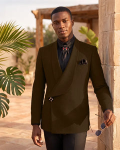 Asymmetric Shawl Lapel Velvet Tuxedo Blazer