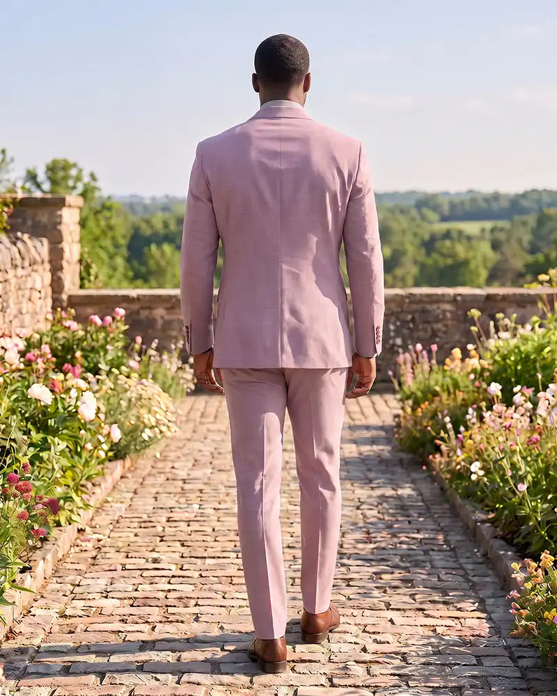 Formal 3 Piece Wedding Suit Slim Fit Outfit for Groomsmen